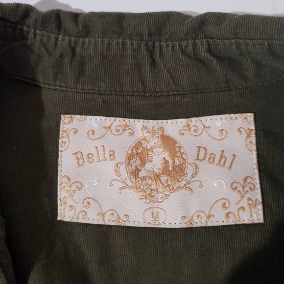 Bella Dahl x Anthropologie Corduroy Button-Up Shirt Women’s Medium (Olive Green) - Picture 7 of 10